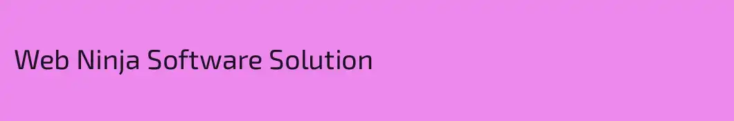 Web Ninja Software Solution